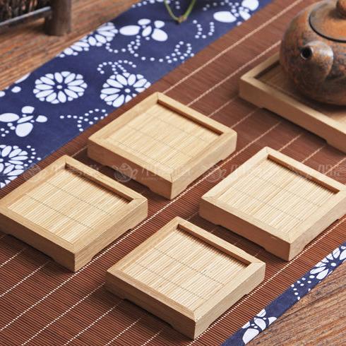 Bamboo Coster for Teacup/Accessory Tea or Drink Coaster/Oriental Coaster/Table Mat